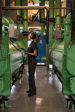 CCS female engineer at an engineering facility