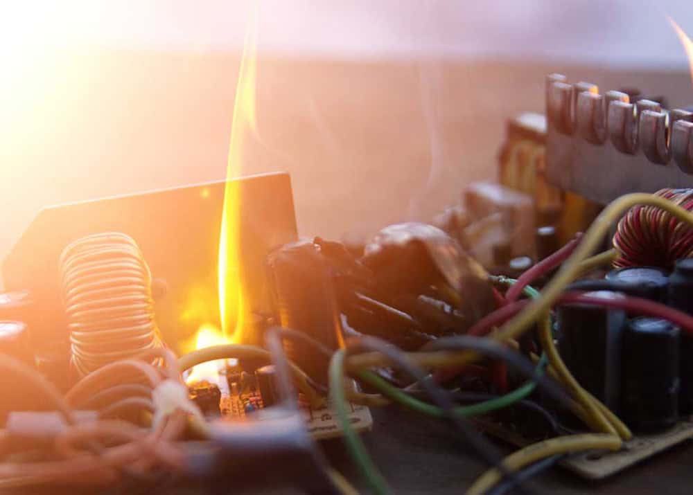 cables on fire